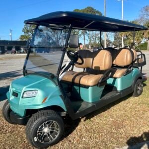Better Than New Custom Club Car Seafoam 6 Passenger Golf Cart